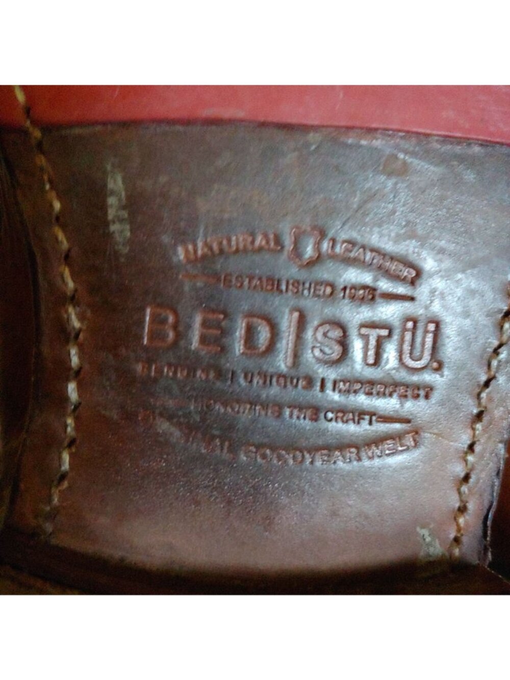 BED STU Gogo Lug Boots Tan Rustic Leather Moto Harness Buckle Boho Western 10 - Picture 7 of 11